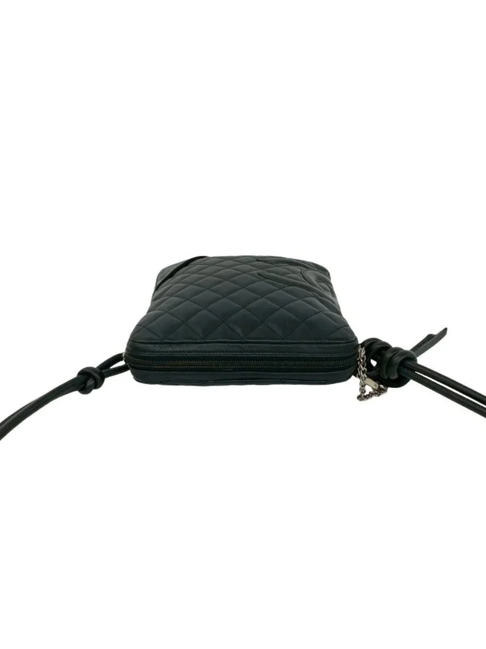 Chanel Vintage Cambon Line CC Logo Leather Mini Shoulder Bag Black